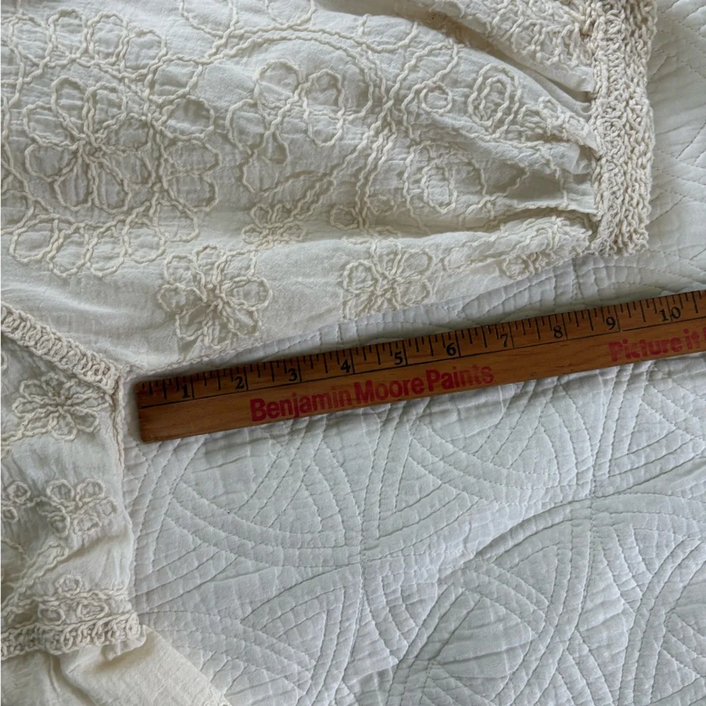 ARULA by Alterd Stare Ivory Lace Bohemian Peasant Blouse 16 - Picture 11 of 11